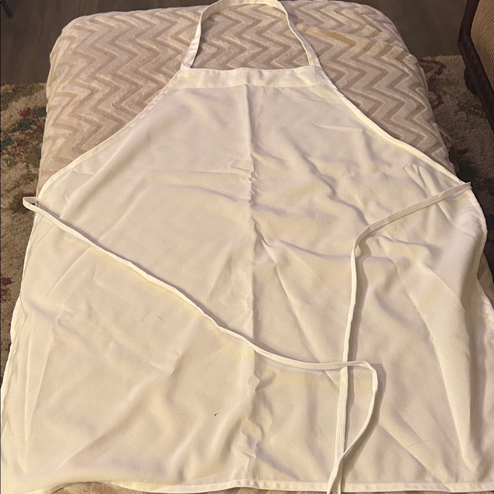 Classic White Kitchen Apron set of two